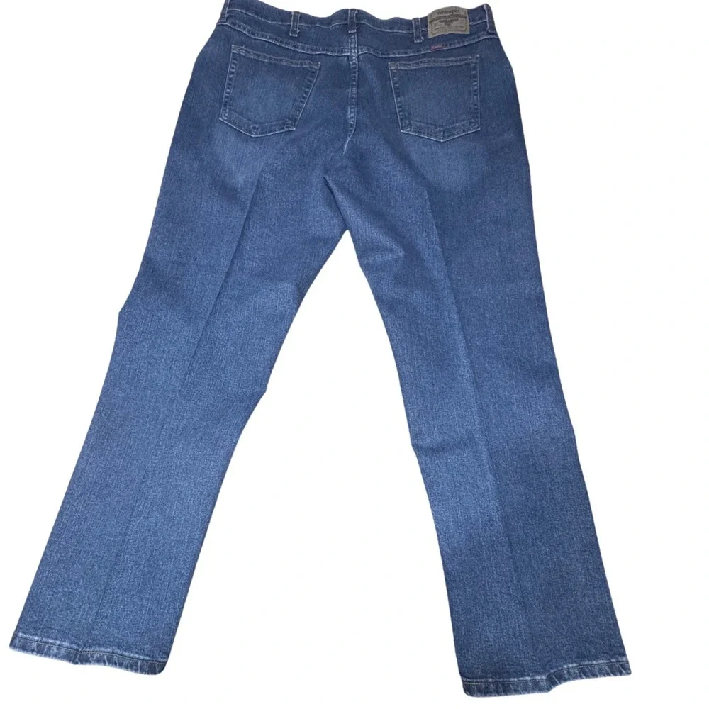 Wrangler Jeans Mens 40x31 Premium Quality Denim Blue Western Cowboy Straight Leg